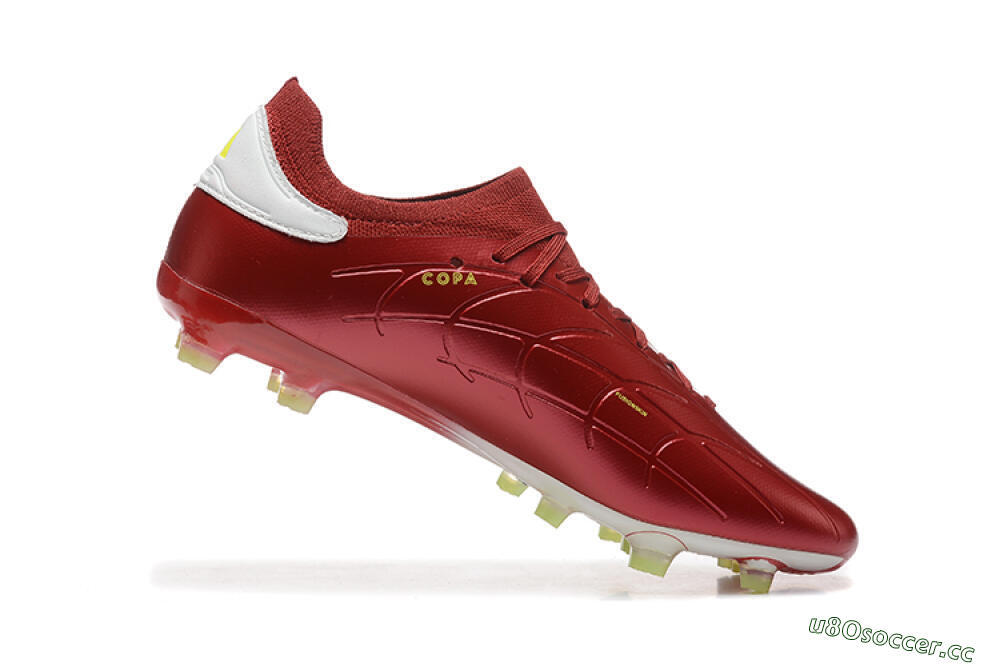 Men's Adidas Copa Pure 2+ FG Firm Ground Low-Tops Football Boots - Red/White/Yellow 7