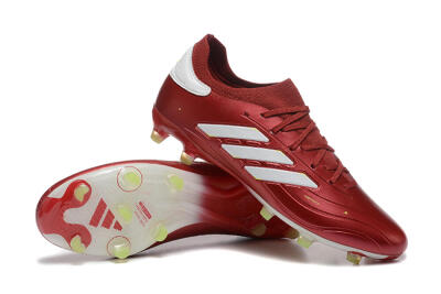 Men's Adidas Copa Pure 2+ FG Firm Ground Low-Tops Football Boots - Red/White/Yellow