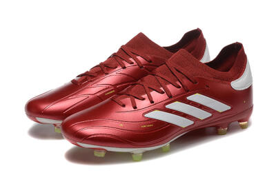 Men's Adidas Copa Pure 2+ FG Firm Ground Low-Tops Football Boots - Red/White/Yellow