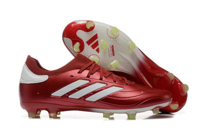 Men's Adidas Copa Pure 2+ FG Firm Ground Low-Tops Football Boots - Red/White/Yellow