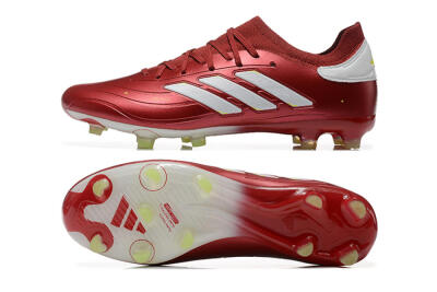 Men's Adidas Copa Pure 2+ FG Firm Ground Low-Tops Football Boots - Red/White/Yellow
