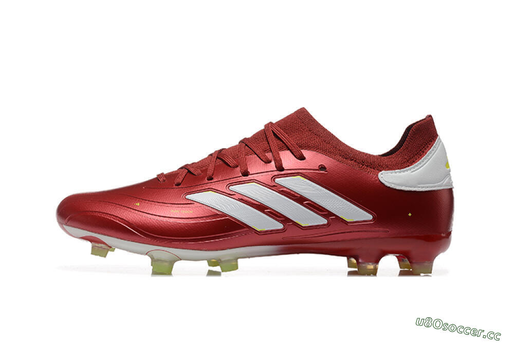 Men's Adidas Copa Pure 2+ FG Firm Ground Low-Tops Football Boots - Red/White/Yellow 0