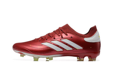 Men's Adidas Copa Pure 2+ FG Firm Ground Low-Tops Football Boots - Red/White/Yellow