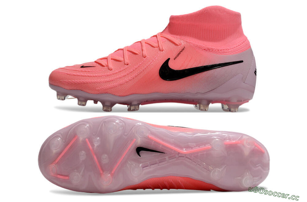 Men's Nike Phantom Luna Elite AG Artificial Grass High-Tops Football Boots - Pink/Black 1