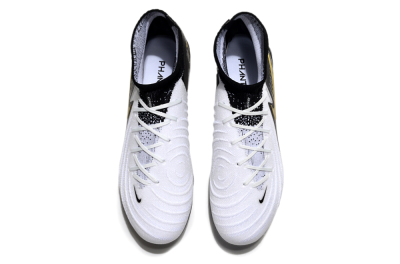 Men's Nike Phantom Luna Elite AG Artificial Grass High-Tops Football Boots - White/Black/Gold