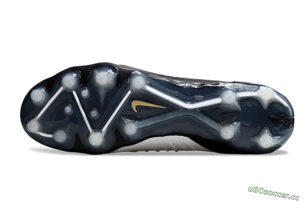 Men's Nike Phantom Luna Elite AG Artificial Grass High-Tops Football Boots - White/Black/Gold 6