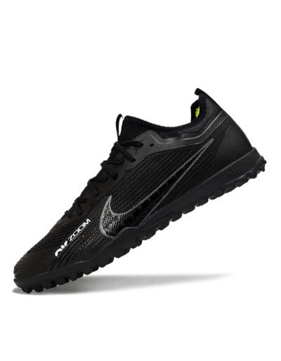 Unisex Nike Air Zoom Mercurial Vapor 15 Pro TF Artificial Turf Low-Tops Football Shoes - Black/Grey/Yellow