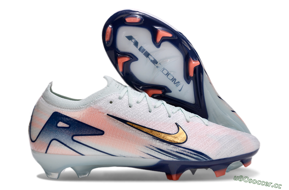 Unisex Nike Air Zoom Mercurial Vapor 16 Elite FG Firm Ground Low-Tops Football Boots - Jade/Yellow/Pink 2