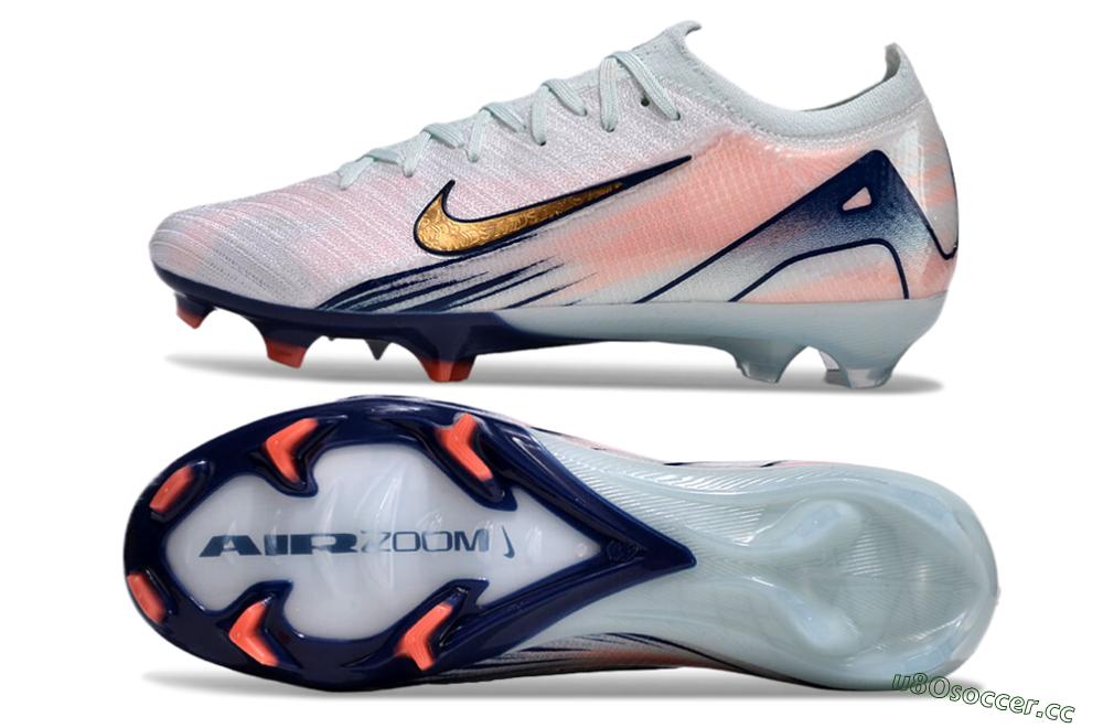 Unisex Nike Air Zoom Mercurial Vapor 16 Elite FG Firm Ground Low-Tops Football Boots - Jade/Yellow/Pink 1