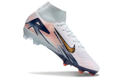 Unisex Nike Air Zoom Mercurial Superfly 10 Elite FG Firm Ground High-Tops Football Boots - Jade/Pink/Gold