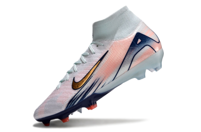 Unisex Nike Air Zoom Mercurial Superfly 10 Elite FG Firm Ground High-Tops Football Boots - Jade/Pink/Gold