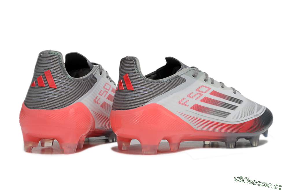 Men's Adidas F50 Elite FG Firm Ground Low-Tops Football Boots - White/Silver/Red 6