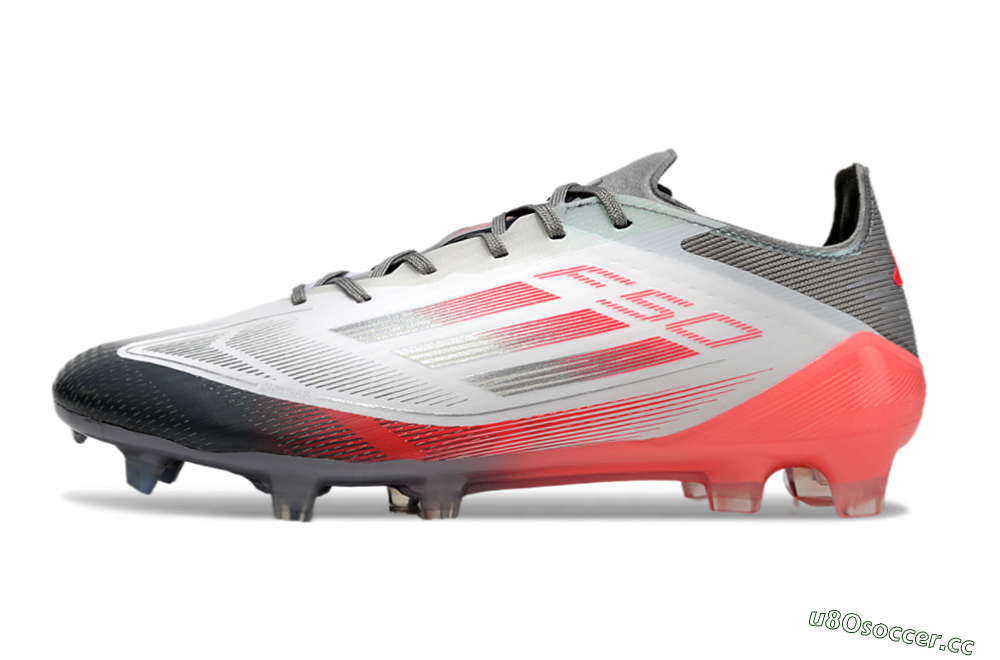Men's Adidas F50 Elite FG Firm Ground Low-Tops Football Boots - White/Silver/Red 0
