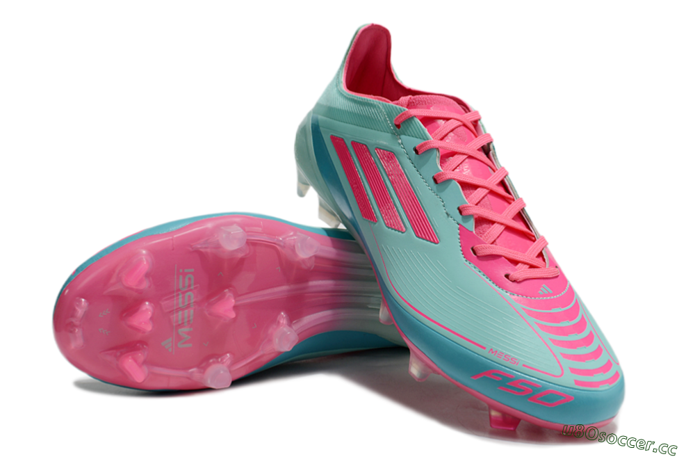Men's Adidas F50 Elite FG Firm Ground Low-Tops Football Boots - Jade/Red/Blue 3