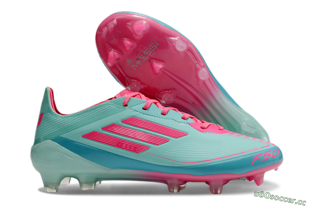 Men's Adidas F50 Elite FG Firm Ground Low-Tops Football Boots - Jade/Red/Blue 2