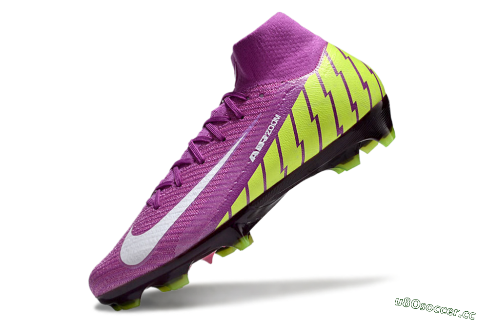 Unisex Nike Air Zoom Mercurial Superfly 10 Elite FG Firm Ground High-Tops Football Boots - Red/White/Yellow 5