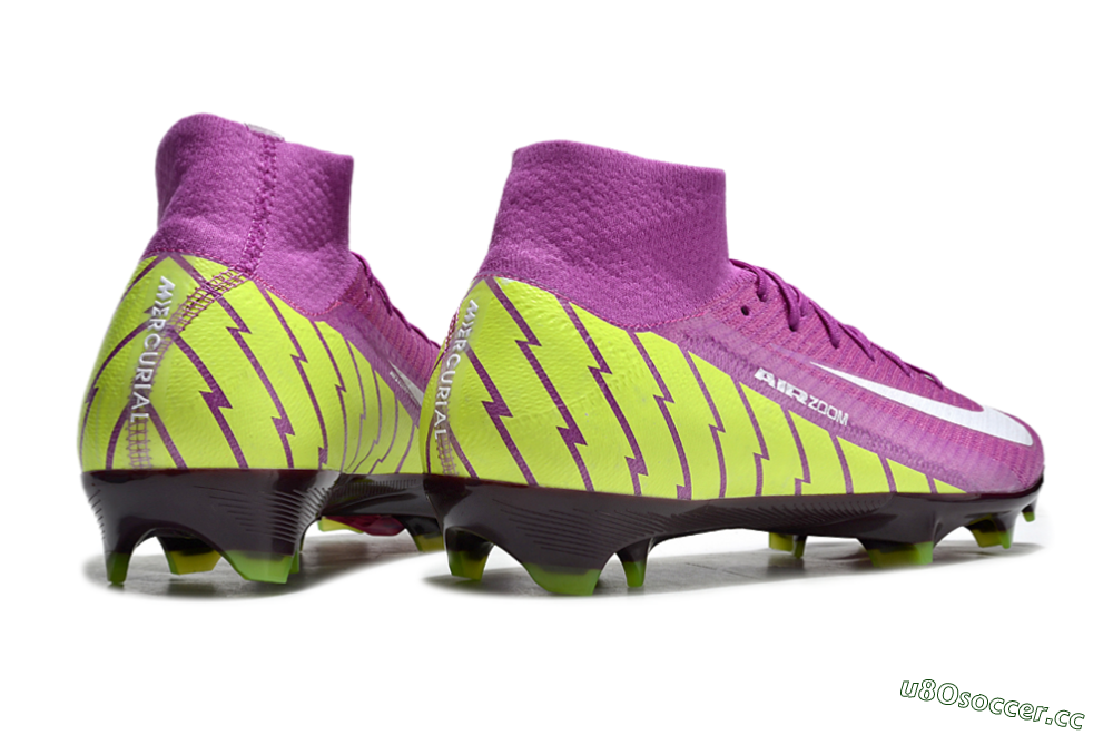Unisex Nike Air Zoom Mercurial Superfly 10 Elite FG Firm Ground High-Tops Football Boots - Red/White/Yellow 6