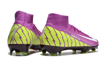 Unisex Nike Air Zoom Mercurial Superfly 10 Elite FG Firm Ground High-Tops Football Boots - Red/White/Yellow