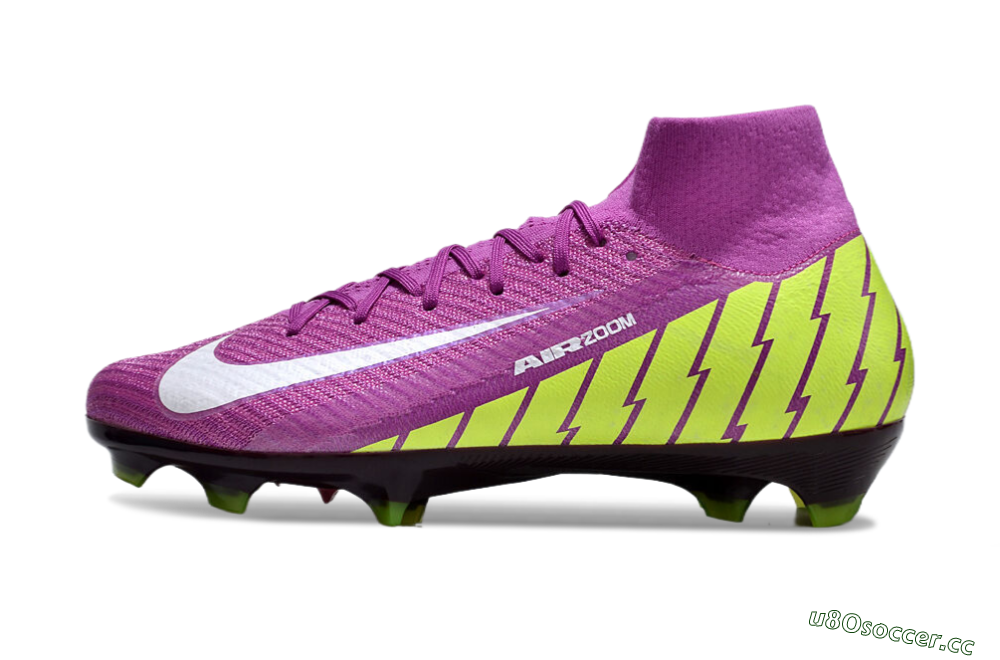 Unisex Nike Air Zoom Mercurial Superfly 10 Elite FG Firm Ground High-Tops Football Boots - Red/White/Yellow 0
