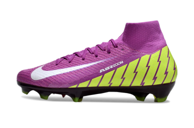 Unisex Nike Air Zoom Mercurial Superfly 10 Elite FG Firm Ground High-Tops Football Boots - Red/White/Yellow