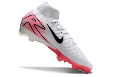 Unisex Nike Air Zoom Mercurial Superfly 10 Elite FG Firm Ground High-Tops Football Boots - White/Black/Pink