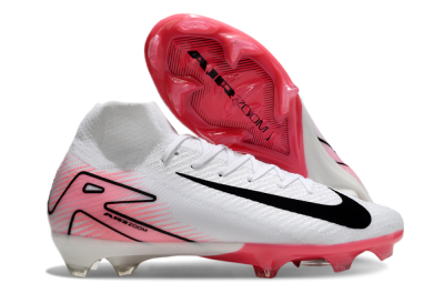 Unisex Nike Air Zoom Mercurial Superfly 10 Elite FG Firm Ground High-Tops Football Boots - White/Black/Pink