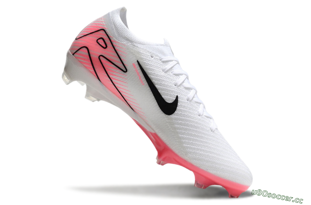Men's Nike Air Zoom Mercurial Vapor 16 Elite FG Firm Ground Low-Tops Football Boots - White/Black/Pink 4