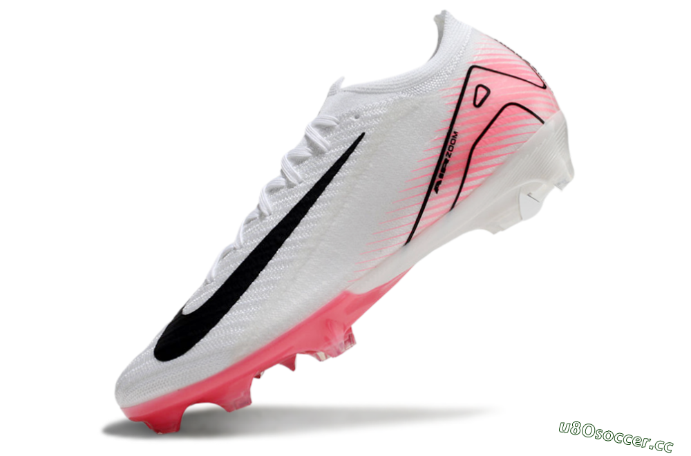 Men's Nike Air Zoom Mercurial Vapor 16 Elite FG Firm Ground Low-Tops Football Boots - White/Black/Pink 5