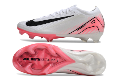 Men's Nike Air Zoom Mercurial Vapor 16 Elite FG Firm Ground Low-Tops Football Boots - White/Black/Pink