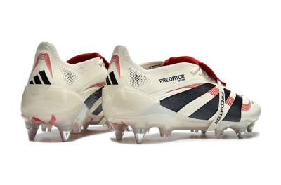 Men's Adidas Predator 25 Elite Foldover Tongue SG Soft Ground Low-Tops Football Boots - White/Black/Red