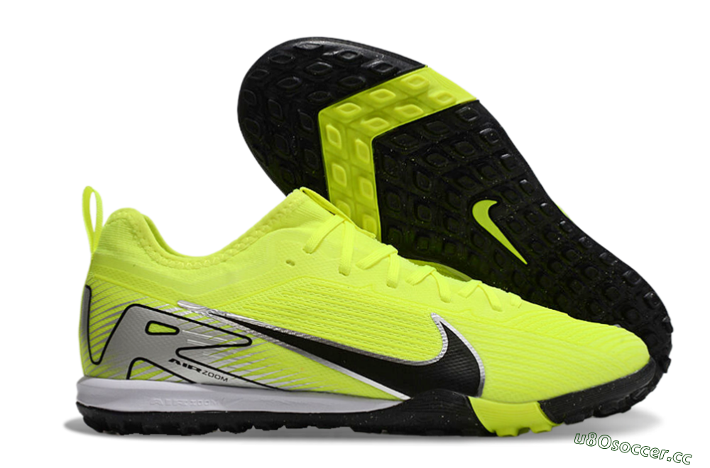 Unisex Nike Air Zoom Mercurial Vapor 16 Pro TF Artificial Turf Low-Tops Football Shoes - Yellow/Black/Silver 2