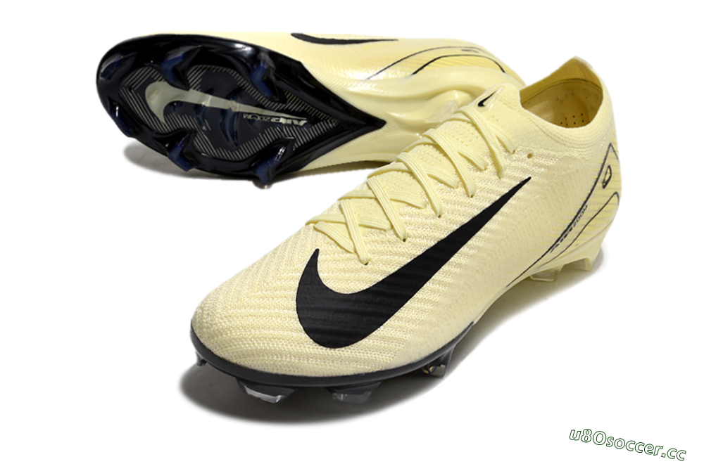 Men's Nike Air Zoom Mercurial Vapor 16 Elite FG Firm Ground Low-Tops Football Boots - Beige/Black 3