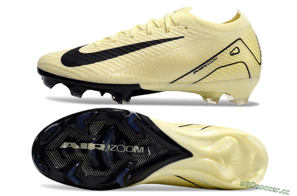 Men's Nike Air Zoom Mercurial Vapor 16 Elite FG Firm Ground Low-Tops Football Boots - Beige/Black 1