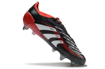 Men's Adidas Predator 25 Elite SG Soft Ground Low-Tops Football Boots - Black/White/Red