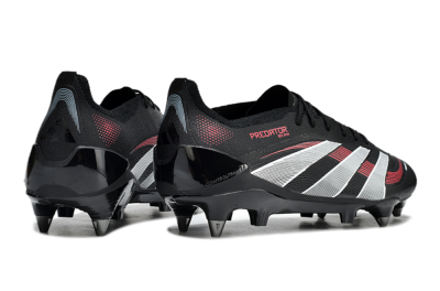 Men's Adidas Predator 25 Elite SG Soft Ground Low-Tops Football Boots - Black/White/Red