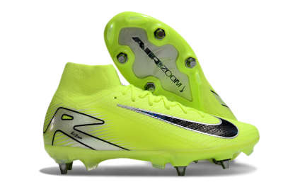 Men's Nike Air Zoom Mercurial Superfly 10 Elite SG Soft Ground High-Tops Football Boots - Yellow/Black/Silver