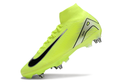 Men's Nike Air Zoom Mercurial Superfly 10 Elite SG Soft Ground High-Tops Football Boots - Yellow/Black/Silver