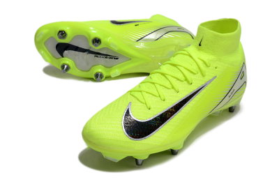 Men's Nike Air Zoom Mercurial Superfly 10 Elite SG Soft Ground High-Tops Football Boots - Yellow/Black/Silver