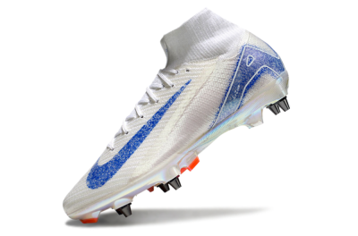 Men's Nike Air Zoom Mercurial Superfly 10 Elite SG Soft Ground High-Tops Football Boots - Beige/White/Blue