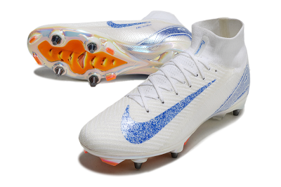 Men's Nike Air Zoom Mercurial Superfly 10 Elite SG Soft Ground High-Tops Football Boots - Beige/White/Blue