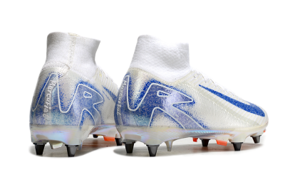 Men's Nike Air Zoom Mercurial Superfly 10 Elite SG Soft Ground High-Tops Football Boots - Beige/White/Blue