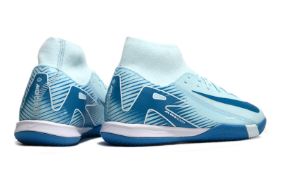 Men's Nike Air Zoom Mercurial Superfly 10 Academy IC Indoor & Futsal High-Tops Football Shoes - Jade/Blue/White