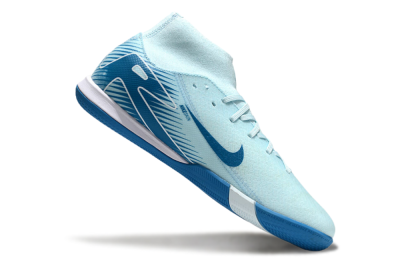 Men's Nike Air Zoom Mercurial Superfly 10 Academy IC Indoor & Futsal High-Tops Football Shoes - Jade/Blue/White