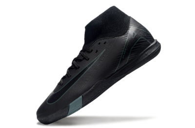 Men's Nike Air Zoom Mercurial Superfly 10 Academy IC Indoor & Futsal High-Tops Football Shoes - Black/Green