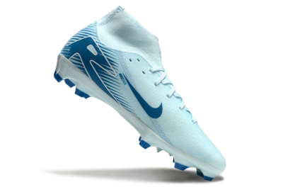 Men's Nike Air Zoom Mercurial Superfly 10 Academy FG Firm Ground High-Tops Football Boots - Jade/Blue/White