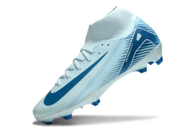 Men's Nike Air Zoom Mercurial Superfly 10 Academy FG Firm Ground High-Tops Football Boots - Jade/Blue/White
