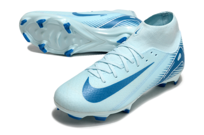 Men's Nike Air Zoom Mercurial Superfly 10 Academy FG Firm Ground High-Tops Football Boots - Jade/Blue/White
