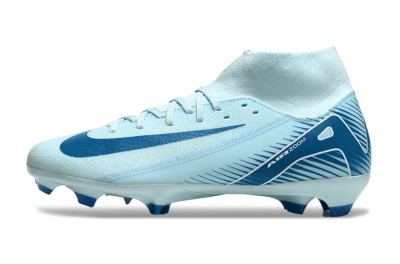 Men's Nike Air Zoom Mercurial Superfly 10 Academy FG Firm Ground High-Tops Football Boots - Jade/Blue/White