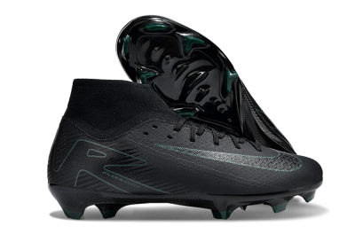 Men's Nike Air Zoom Mercurial Superfly 10 Academy FG Firm Ground High-Tops Football Boots - Black/Green