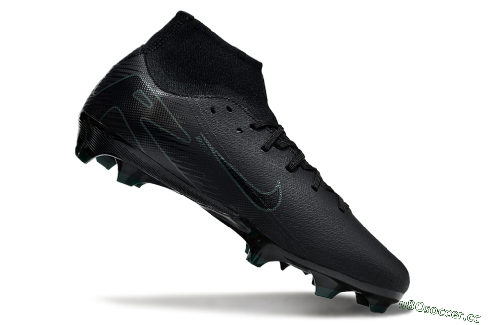 Men's Nike Air Zoom Mercurial Superfly 10 Academy FG Firm Ground High-Tops Football Boots - Black/Green 4